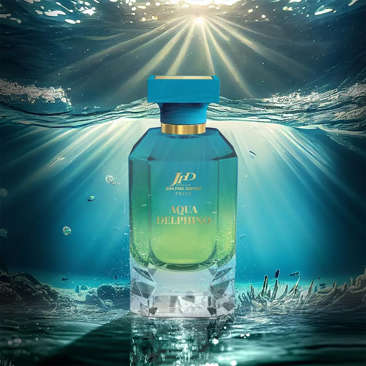 ادکلن لوکس مردانه و زنانه ژان پل دوپونت (JPD) مدل Privé Aqua Delphino - با رایحه مرکبات، ادویه ای و چوبی - ادو پرفیوم унисекс 100 میلی لیتر