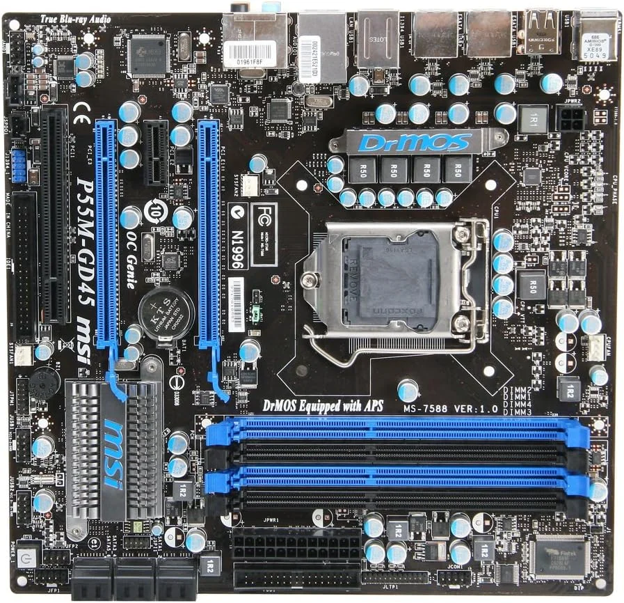 مادربرد MSI LGA 1156 Intel P55 Micro ATX مدل P55M-GD45 مادربرد MSI LGA 1156 Intel P55 Micro ATX مدل P55M-GD45