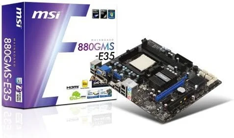 مادربرد MSI 880GMS-E35 سوکت AM3 AMD 880G DDR3 SATA3 A&GbE MATX