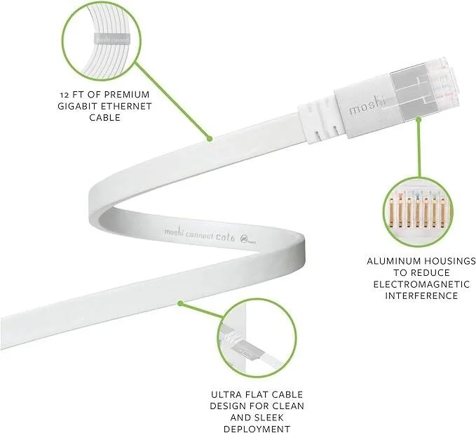 کابل اترنت موشی مدل 99MO023129 Cat 6 طول 3.6 متر