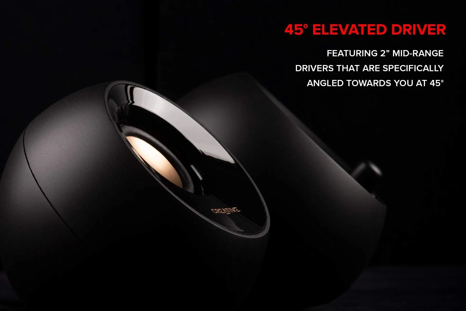 اسپیکر دسکتاپ USB مدل Creative Pebble Plus 2.1 با ساب ووفر قدرتمند رو به پایین و درایورهای میدان دور، توان خروجی کلی تا 8 وات RMS برای کامپیوتر و لپ تاپ (مشکی)