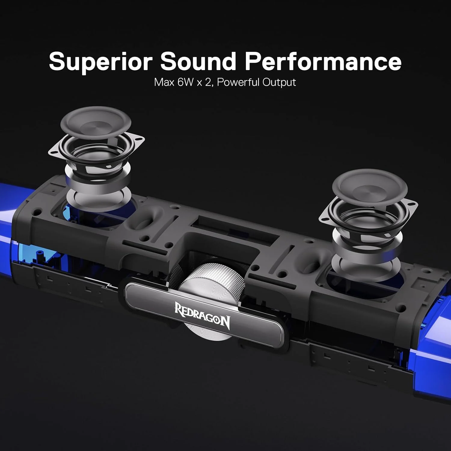 اسپیکرهای رومیزی RGB رداگون GS512، ساندبار استریو کامپیوتر 2.0 با حالت BT 5.0/USB، حداکثر صدای غنی 5W x 2، نور پس زمینه کریستالی RGB و کنترل آسان روی برد، تغذیه از طریق USB-C اسپیکرهای رومیزی RGB رداگون GS512، ساندبار استریو کامپیوتر 2.0 با حالت BT 5.0/USB، حداکثر صدای غنی 5W x 2، نور پس زمینه کریستالی RGB و کنترل آسان روی برد، تغذیه از طریق USB-C