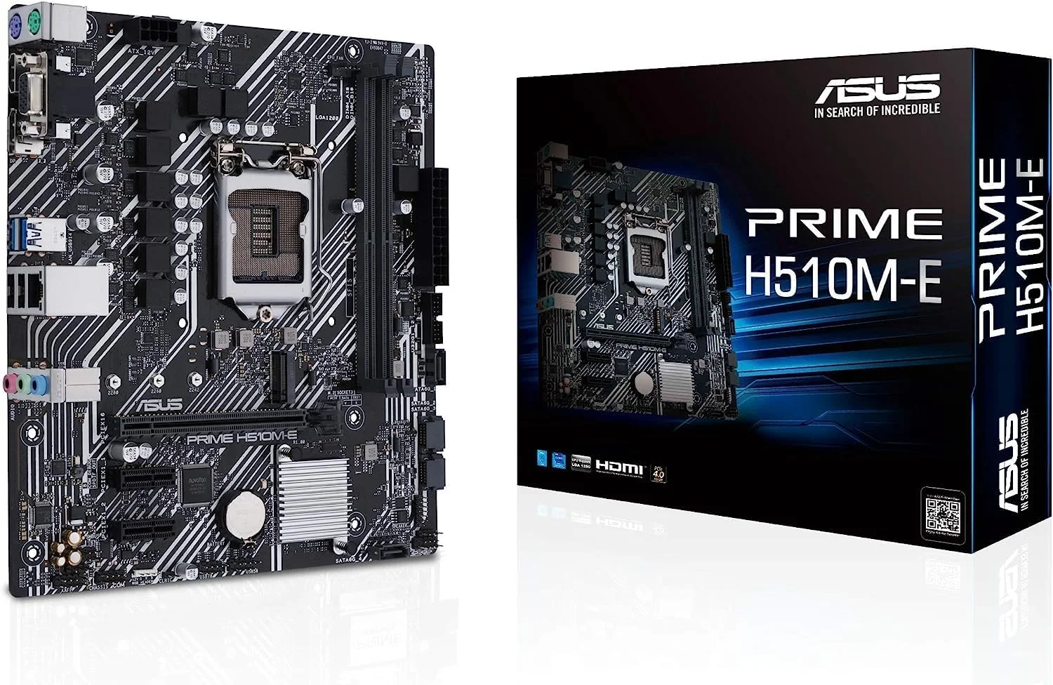 مادربرد ASUS Prime H510M-E LGA1200 (نسل 11 و 10 اینتل) Micro-ATX (PCIe 4.0, M.2 Slot, LAN 1Gb, DP, HDMI, D-Sub, USB 3.2 Gen 1, COM Header, TPM Header, 4K@60Hz) مادربرد ASUS Prime H510M-E LGA1200 (نسل 11 و 10 اینتل) Micro-ATX (PCIe 4.0, M.2 Slot, LAN 1Gb, DP, HDMI, D-Sub, USB 3.2 Gen 1, COM Header, TPM Header, 4K@60Hz)
