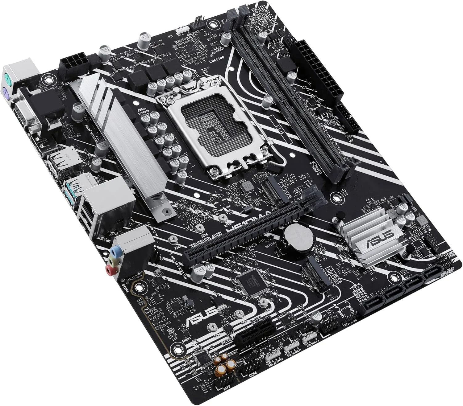 مادربرد ASUS Prime H610M-A-CSM Intel® H610 (LGA 1700) CSM Business mATX، با PCIe 4.0، 2X M.2، DDR5، LAN 1GbE، DP، HDMI™، VGA، پورت های USB 3.2 Gen 2، مدیریت IT ASUS Control Center Express
