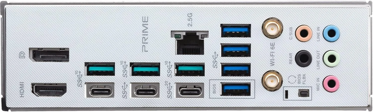 مادربرد ASUS Prime X670E-PRO WiFi AMD X670 AM5 Ryzen™ مناسب پردازنده‌های دسکتاپ سری 9000، 8000 و 7000، با فرم فاکتور ATX، دارای PCIe® 5.0، چهار اسلات M.2، اسلات‌های DDR5، USB 3.2 Gen 2x2 Type-C®، پشتیبانی از USB4®، WiFi 6E و اترنت 2.5G