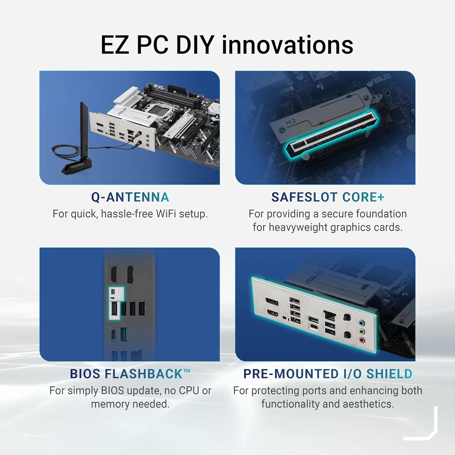 مادربرد ایسوس پرایم B840-PLUS WiFi AMD AM5 B840 ATX، مجهز به هوش مصنوعی پیشرفته، DDR5، PCIe 4.0، 3X M.2، Wi-Fi 6E، LAN 2.5Gb، DisplayPort، HDMI™، USB 10Gbps Type-A & Type-C®، BIOS Flashback™، Aura Sync RGB