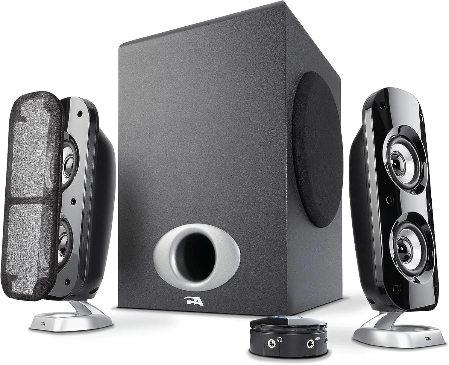 سیستم بلندگوی چندرسانه‌ای 2.1 Cyber Acoustics CA-3810 با ساب ووفر، توان خروجی 80 وات، بیس قوی، مناسب برای موسیقی، فیلم و بازی