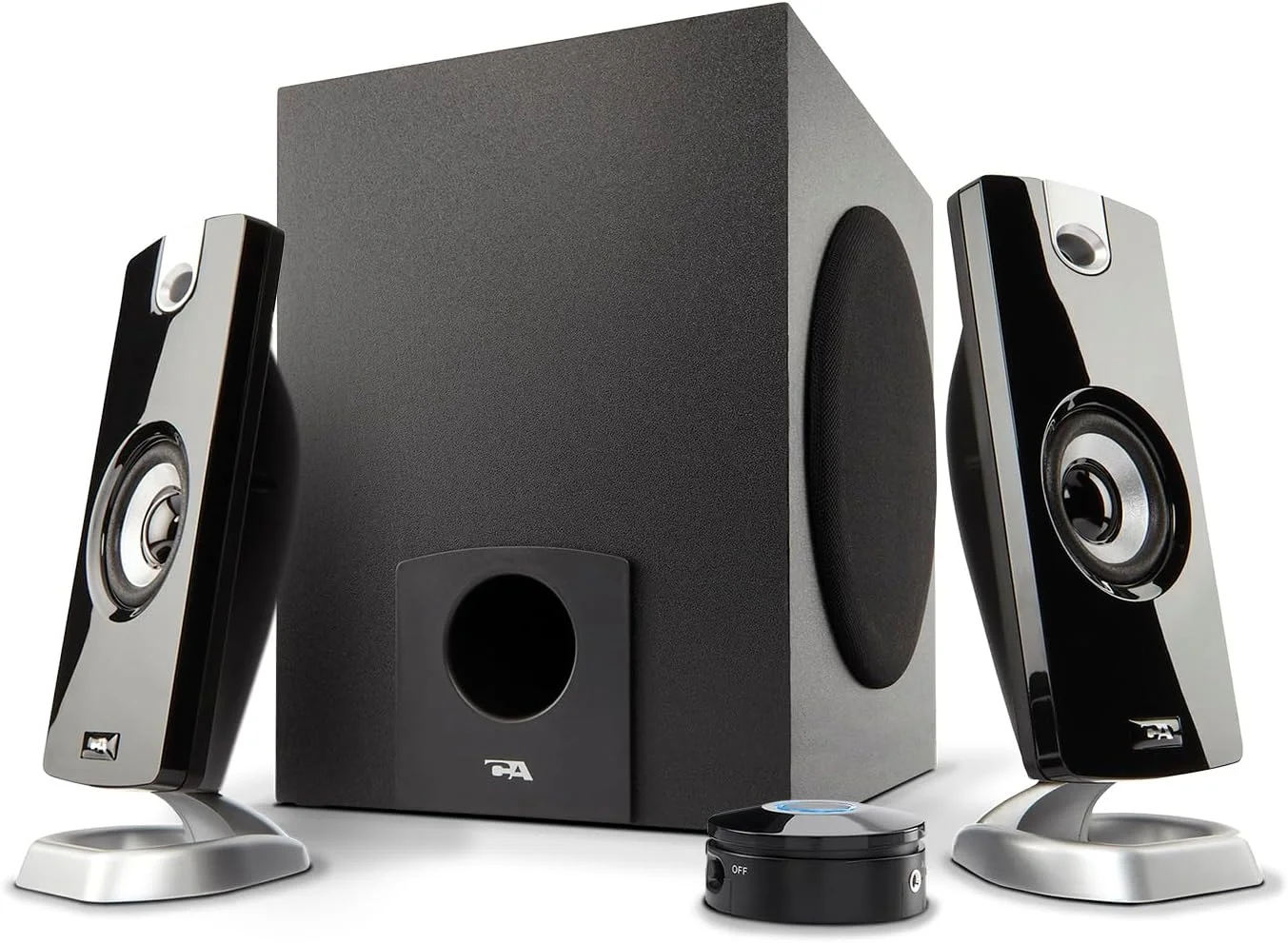 سیستم بلندگوی 2.1 Cyber Acoustics CA-3090 با ساب ووفر با توان 18 وات - نصب آسان و کنترل های راحت، عالی برای موسیقی، فیلم و بازی