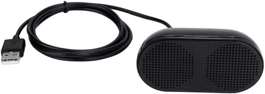 اسپیکر سیمی مینی USB Bewinner با بیس قوی، منبع تغذیه داخلی و بلندگوهای دوتایی برای کامپیوتر، لپ تاپ و دسکتاپ