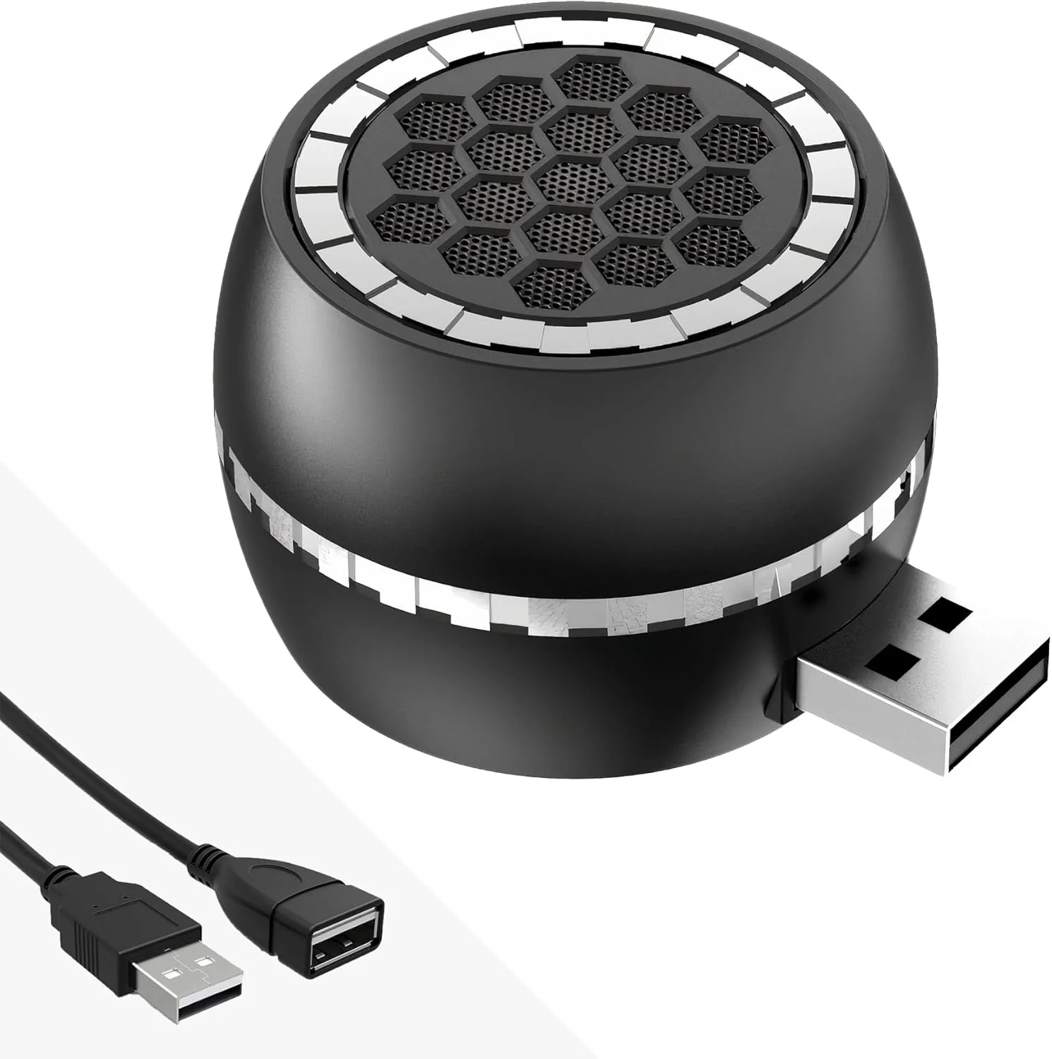 اسپیکر کوچک قابل حمل USB با دو حالت برای کامپیوتر و تبلت و تلفن هوشمند، اتصال USB-A Plug-N-Play و اتصال بی‌سیم، با سیم افزایش طول 80 سانتی‌متری، صدای بلند و شفاف