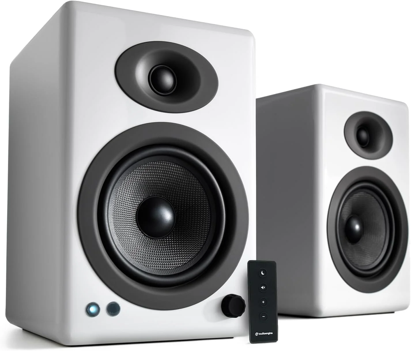 مانیتورهای پخش استودیویی و بلندگوهای قفسه ای Audioengine A5 - بلندگوهای استریو 150 واتی ممتاز برای موسیقی، بازی، گرامافون، سیستم های سینمای خانگی