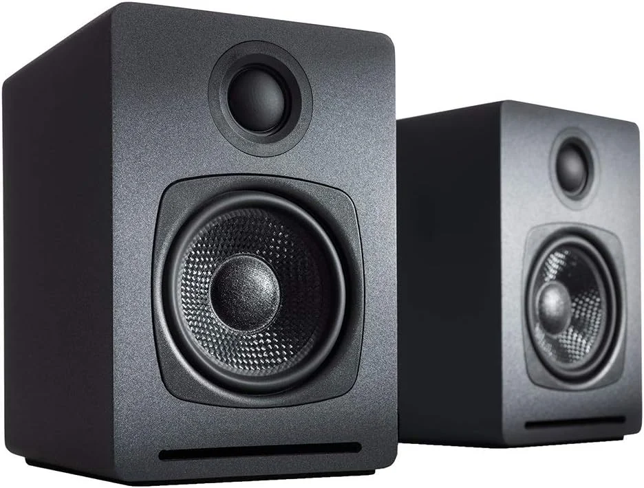 اسپیکرهای کامپیوتر بی سیم Audioengine A1 - اسپیکرهای کامپیوتر رومیزی بلوتوث 60 واتی - مناسب بازی، موسیقی و موارد دیگر