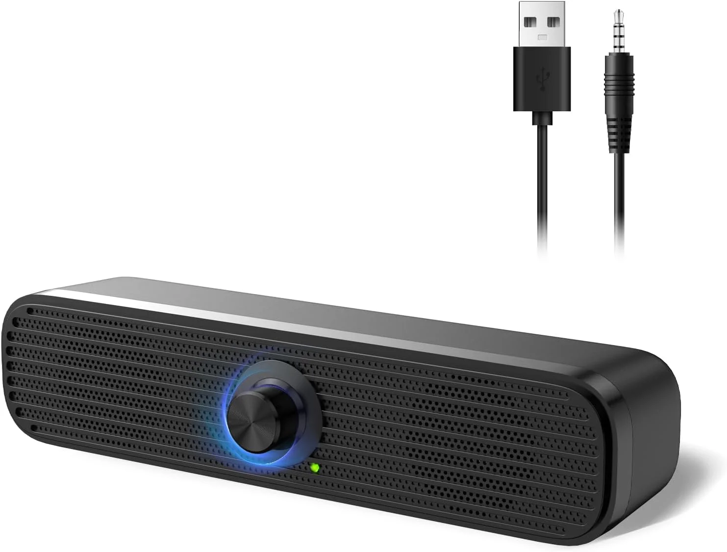 اسپیکر کامپیوتر 1Mii برای لپ تاپ، تبلت، اسپیکرهای USB برای کامپیوتر، اسپیکرهای کوچک سیم دار با کنترل صدا برای موبایل، پد، MP3، صدای استریو با پلاگین صوتی 3.5 میلی متری برای ویندوز، مک، لینوکس