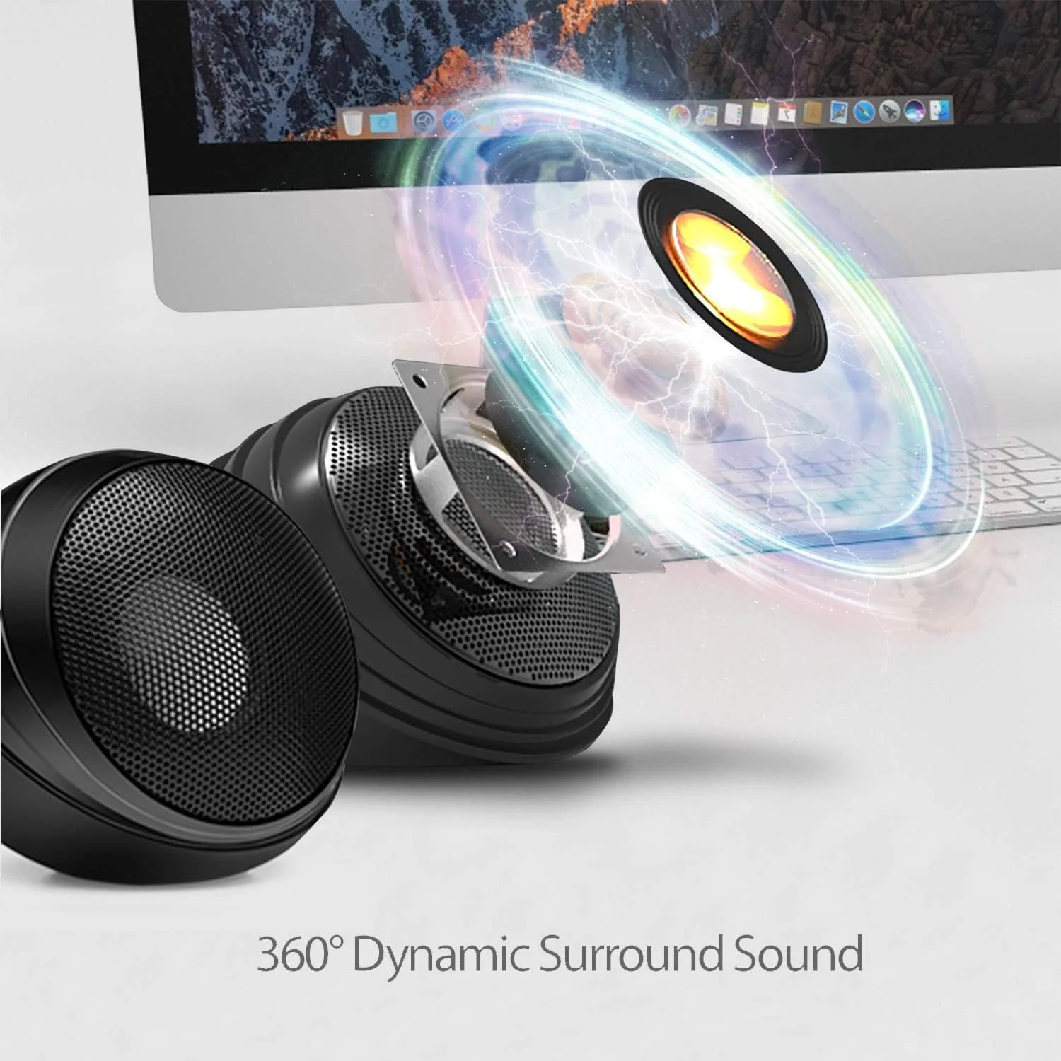 اسپیکر رومیزی USB ادسو Xtream S4، 5 وات در 2، مشکی