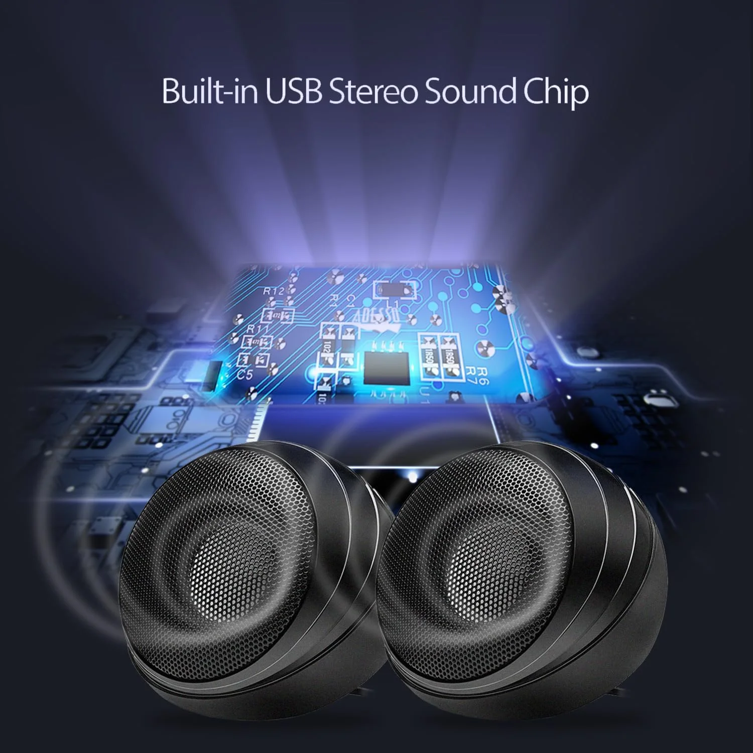 اسپیکر رومیزی USB ادسو Xtream S4، 5 وات در 2، مشکی