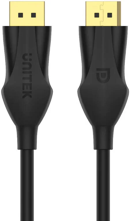 کابل DisplayPort 1.4 یونی‌تک 8K، رزولوشن 8K@60Hz، 4K 144Hz، 1440p@240Hz، پهنای باند 32.4Gbps، شیلد بافته شده، روکش PVC انعطاف پذیر، کانکتور با روکش طلا، طول کابل 3 متر، مشکی | C1624BK-3M