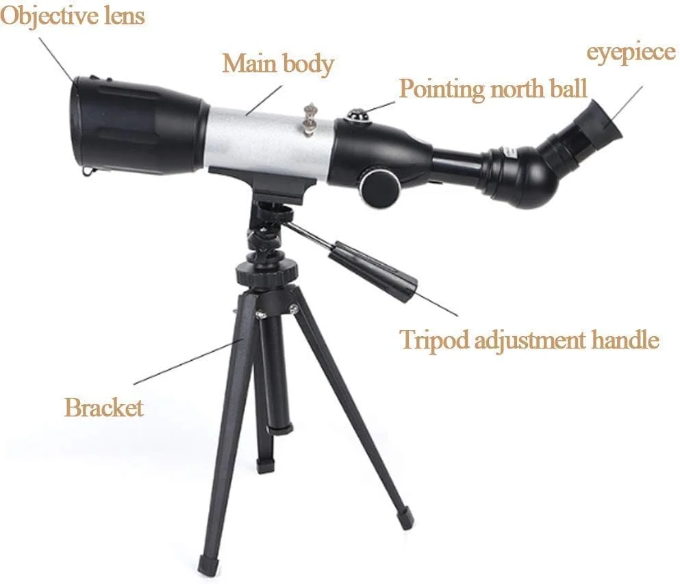 تلسکوپ، تلسکوپ نجومی بزرگنمایی بالا، تک چشمی نجومی با وضوح بالا به همراه پایه و یابنده برای کودکان، بزرگسالان و مبتدیان، نقره ای تلسکوپ، تلسکوپ نجومی بزرگنمایی بالا، تک چشمی نجومی با وضوح بالا به همراه پایه و یابنده برای کودکان، بزرگسالان و مبتدیان، نقره ای