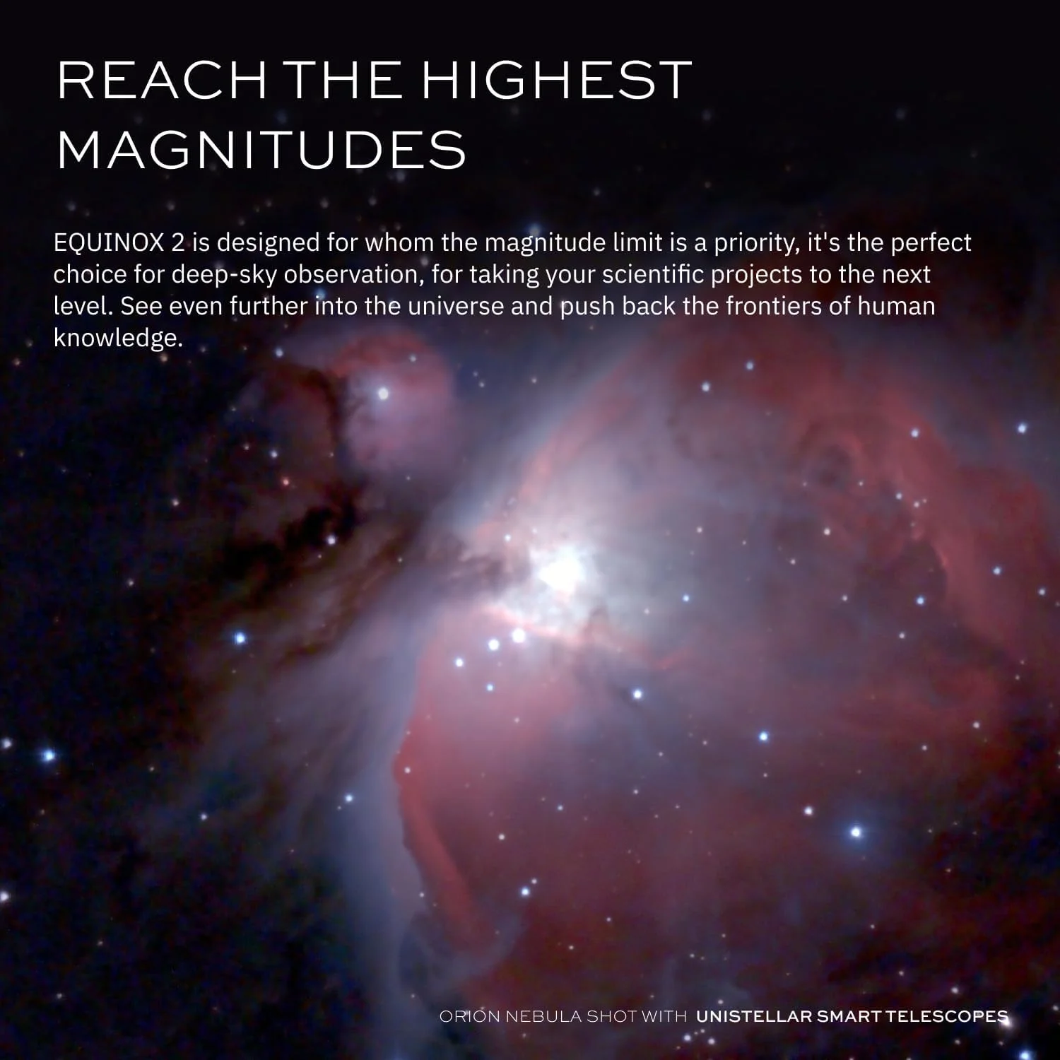 تلسکوپ دیجیتال هوشمند UNISTELLAR - Equinox 2 - مناسب کاربران مبتدی و حرفه ای - سازگار با آیفون و اندروید - دیافراگم 114 میلی متر