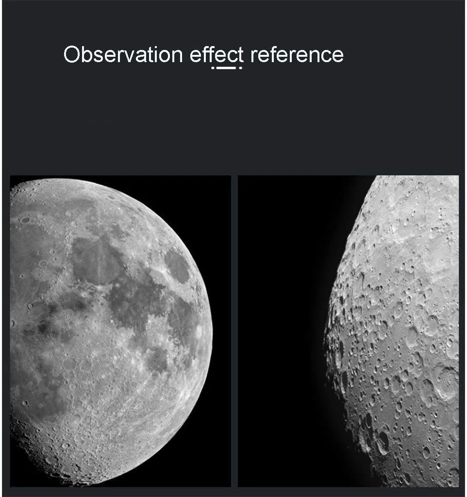 تلسکوپ 114 میلی‌متری برای مبتدیان نجوم، تلسکوپ نجومی، تلسکوپ مسافرتی قابل حمل برای مبتدیان، کودکان و بزرگسالان با پایه تلسکوپی آلومینیومی