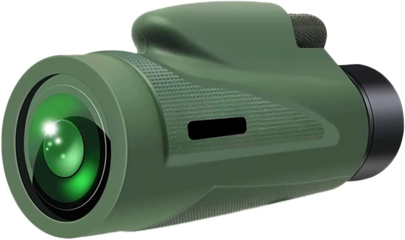 Telescope مجال كبير من المنظر 12x50 أحادي التخييم في الهواء الطلق صيد السفر HD FMC تلسكوب مع حامل ترايبود موبيليفون يراقب الطيور