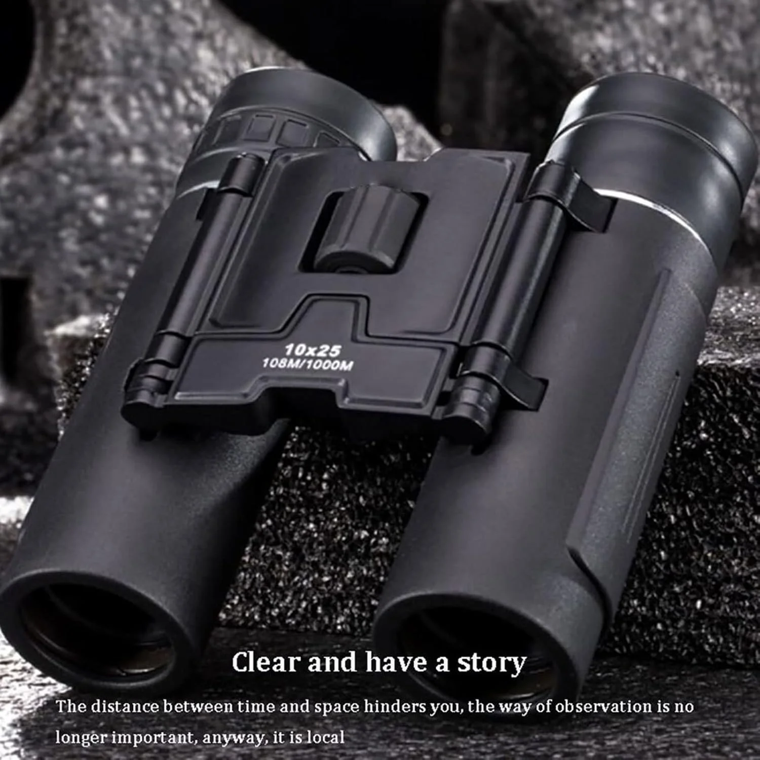 تلسکوپ 10 * 25 دوربین شکاری فشرده دوربرد تاشو با وضوح بالا مینیاتوری قدرتمند برای تلفن همراه تلسکوپ اپتیک شکار ورزشی کمپینگ