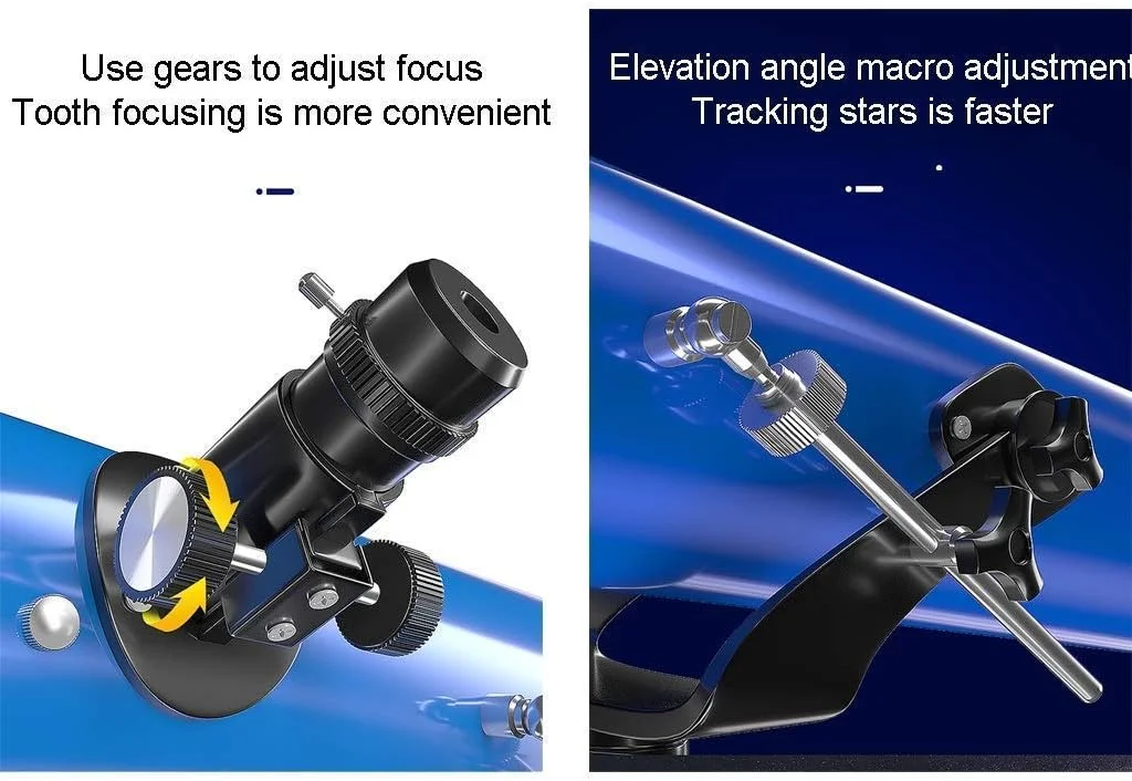 تلسکوپ نجومی قابل حمل مبتدی برای کودکان و بزرگسالان با سه پایه قابل تنظیم، براکت فلزی، قطر بزرگ 114 میلی متر، تلسکوپ نجومی مسافرتی تلسکوپ نجومی قابل حمل مبتدی برای کودکان و بزرگسالان با سه پایه قابل تنظیم، براکت فلزی، قطر بزرگ 114 میلی متر، تلسکوپ نجومی مسافرتی