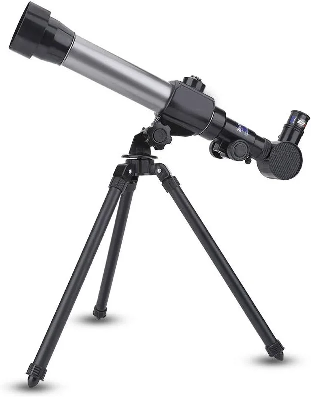 تلسکوپ کودکان، تلسکوپ فضایی بادوام با چشمی های 20X 30X 40X و سه پایه تاشو برای کاوش در ماه و طبیعت