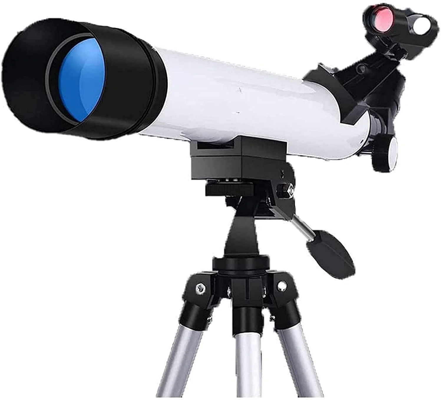 تلسکوپ کودکان 600x50 میلی‌متری با چشمی‌های 20 و 12.5 میلی‌متری، تلسکوپ مسافرتی قابل حمل برای کودکان و مبتدیان با یابنده نقطه قرمز برای تماشای ماه، پرندگان و مناظر حیات وحش