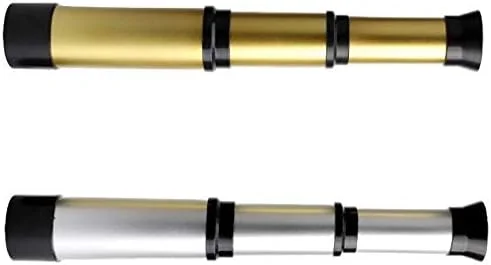 تلسکوپ با فاصله کانونی متغیر کودکان، تک چشمی جیبی، قابل حمل برای فعالیت های خارج از منزل، کمپینگ، ابزار پیاده روی، اسباب بازی هدیه پسرانه و دخترانه ADALIA (رنگ: طلایی)