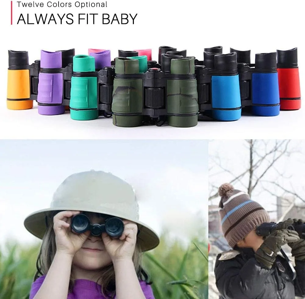 دوربین شکاری پلاستیکی 4x30 کودکان، اسباب بازی و هدیه مناسب بازی های فضای باز پسرانه (رنگ: مشکی)