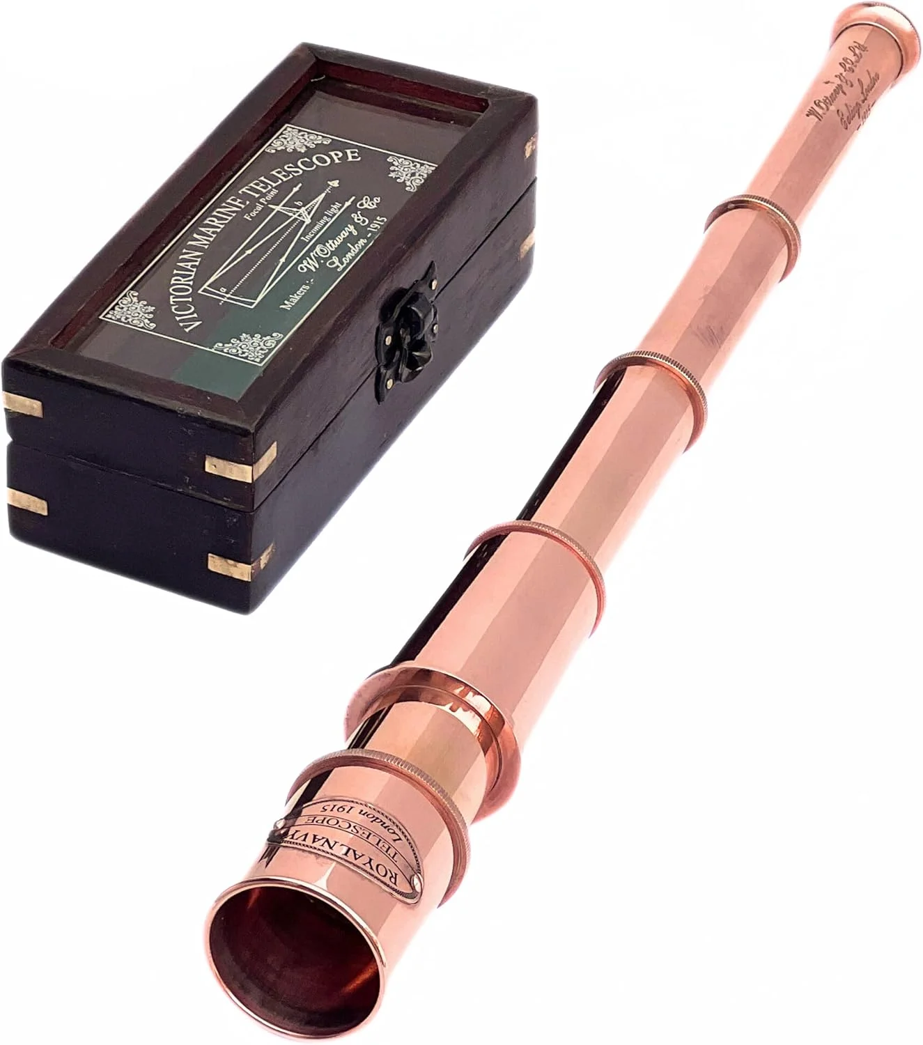 تلسکوپ دریایی ملوان قدیمی مسی کلکسیونی مدل 1915 - نیروی دریایی سلطنتی تلسکوپ دریایی ملوان قدیمی مسی کلکسیونی مدل 1915 - نیروی دریایی سلطنتی