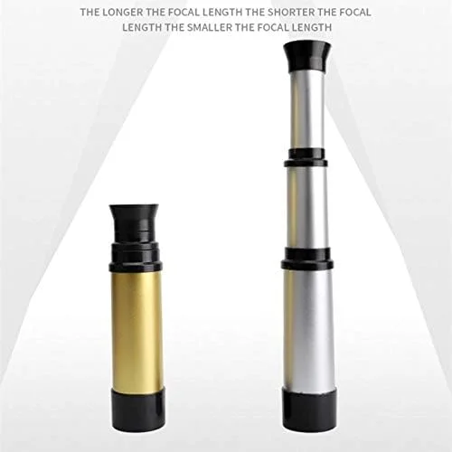 تلسکوپ با فاصله کانونی متغیر کودکان، تک چشمی جیبی، قابل حمل برای فعالیت های خارج از منزل، کمپینگ، ابزار پیاده روی، اسباب بازی هدیه پسرانه و دخترانه ADALIA (رنگ: طلایی)