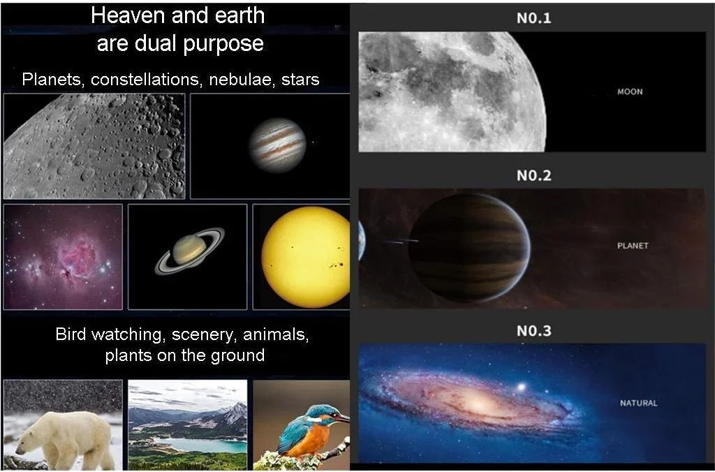 تلسکوپ نجومی سطح مبتدی HD برای رصد ستارگان، مناسب کودکان و دانش آموزان، به همراه تک چشمی و سه پایه تلسکوپ نجومی سطح مبتدی HD برای رصد ستارگان، مناسب کودکان و دانش آموزان، به همراه تک چشمی و سه پایه