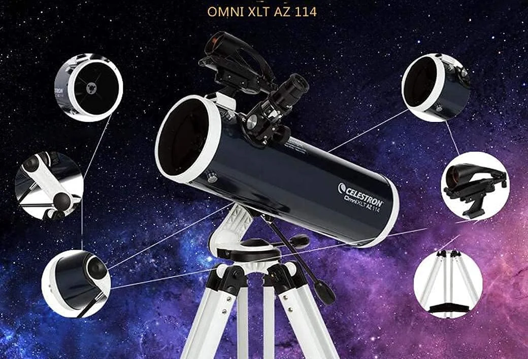 تلسکوپ نجومی، تک چشمی قابل حمل، تلسکوپ بازتابی با وضوح بالا برای تماشای اعماق فضا تلسکوپ نجومی، تک چشمی قابل حمل، تلسکوپ بازتابی با وضوح بالا برای تماشای اعماق فضا