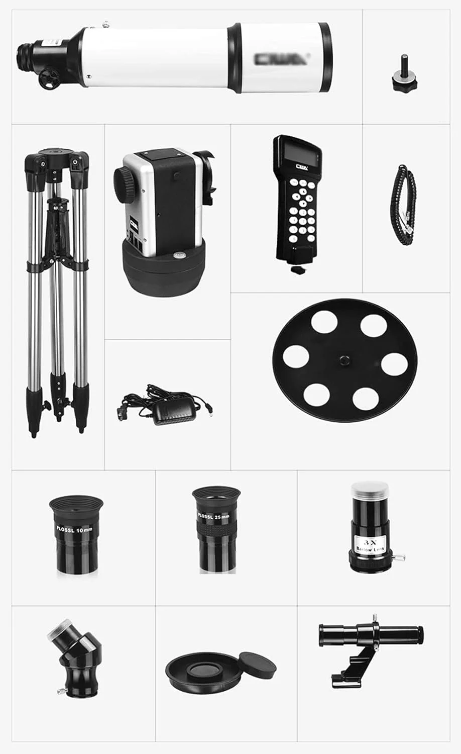 تلسکوپ نجومی حرفه ای آینه ستاره ای مناسب دانش آموزان، دید در شب با کیفیت و وضوح بالا 5000 جستجوی خودکار ستاره