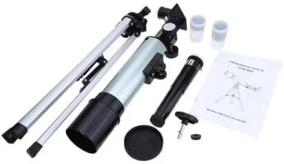 تلسکوپ نجومی، دیافراگم 50 میلی‌متری، فاصله کانونی 360 میلی‌متری، پایه سه پایه آلومینیومی، چشمی H6/H20 میلی‌متری (بازسازی شده)