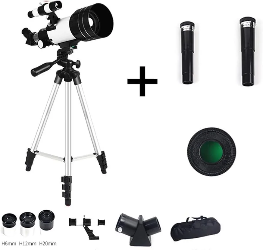 تلسکوپ نجومی سطح پایه برای کودکان، تلسکوپ بازتابی برای مبتدیان، لنز نوری HD، تلسکوپ مسافرتی قابل حمل با کوله پشتی و پایه