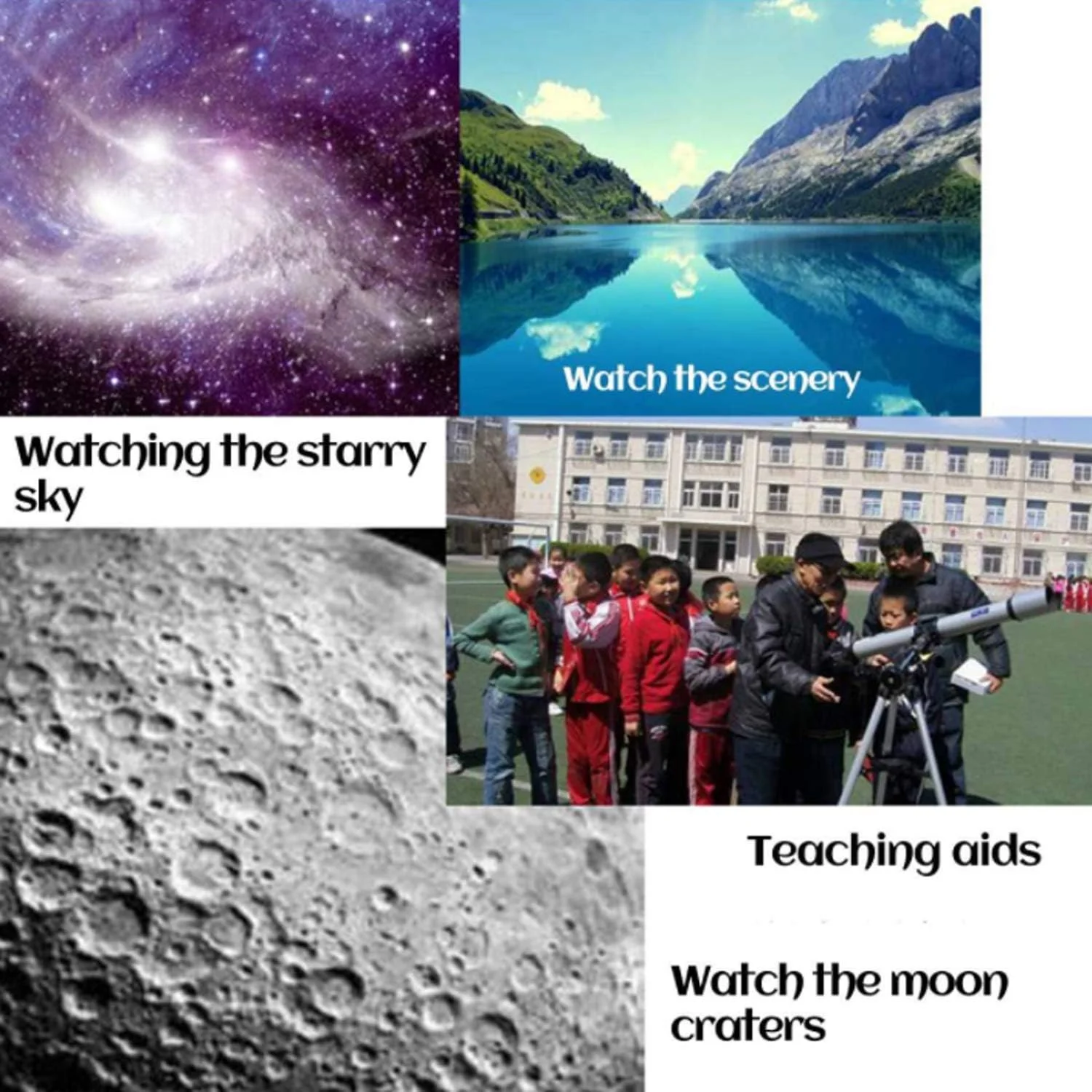 تلسکوپ برای بزرگسالان و مبتدیان، تلسکوپ نجومی حرفه ای با سه پایه قابل تنظیم قابل حمل، راحتی دوچندان تلسکوپ برای بزرگسالان و مبتدیان، تلسکوپ نجومی حرفه ای با سه پایه قابل تنظیم قابل حمل، راحتی دوچندان