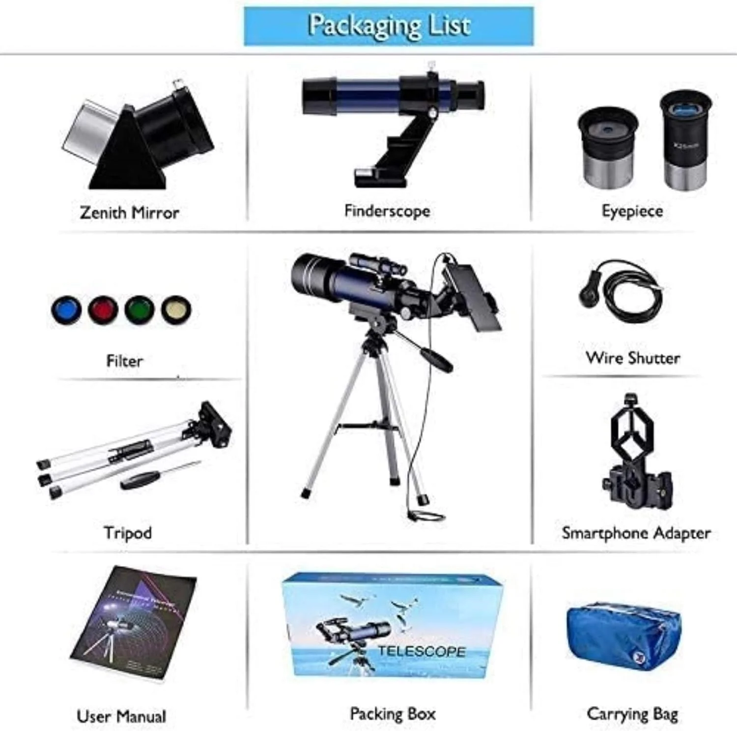 تلسکوپ برای بزرگسالان و مبتدیان، تلسکوپ نجومی حرفه ای با سه پایه قابل تنظیم قابل حمل، راحتی دو برابر تلسکوپ برای بزرگسالان و مبتدیان، تلسکوپ نجومی حرفه ای با سه پایه قابل تنظیم قابل حمل، راحتی دو برابر