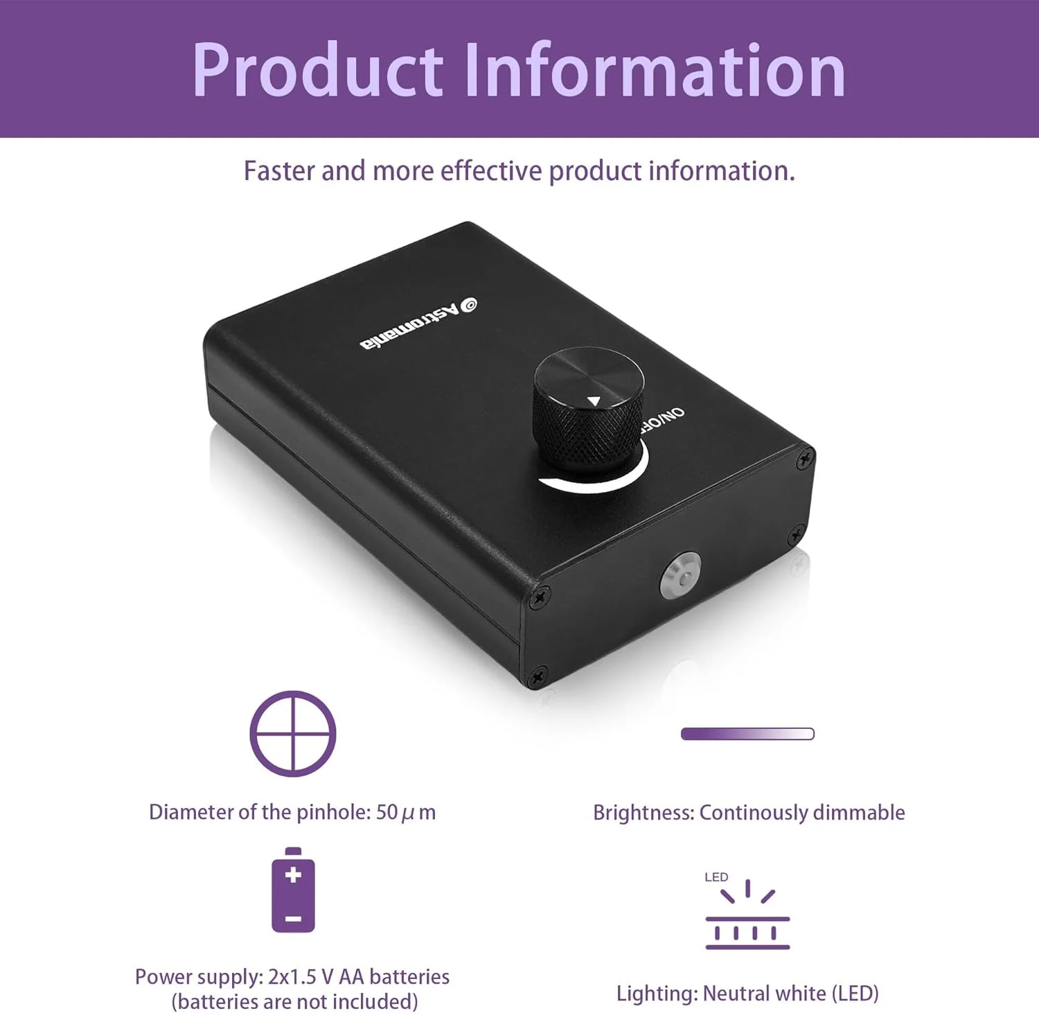 ستاره مصنوعی قابل تنظیم Astromania برای تست تلسکوپ و هم‌خطی‌سازی - تنظیم دقیق تلسکوپ شما را فراهم می‌کند و امکان تست سریع را نیز ارائه می‌دهد