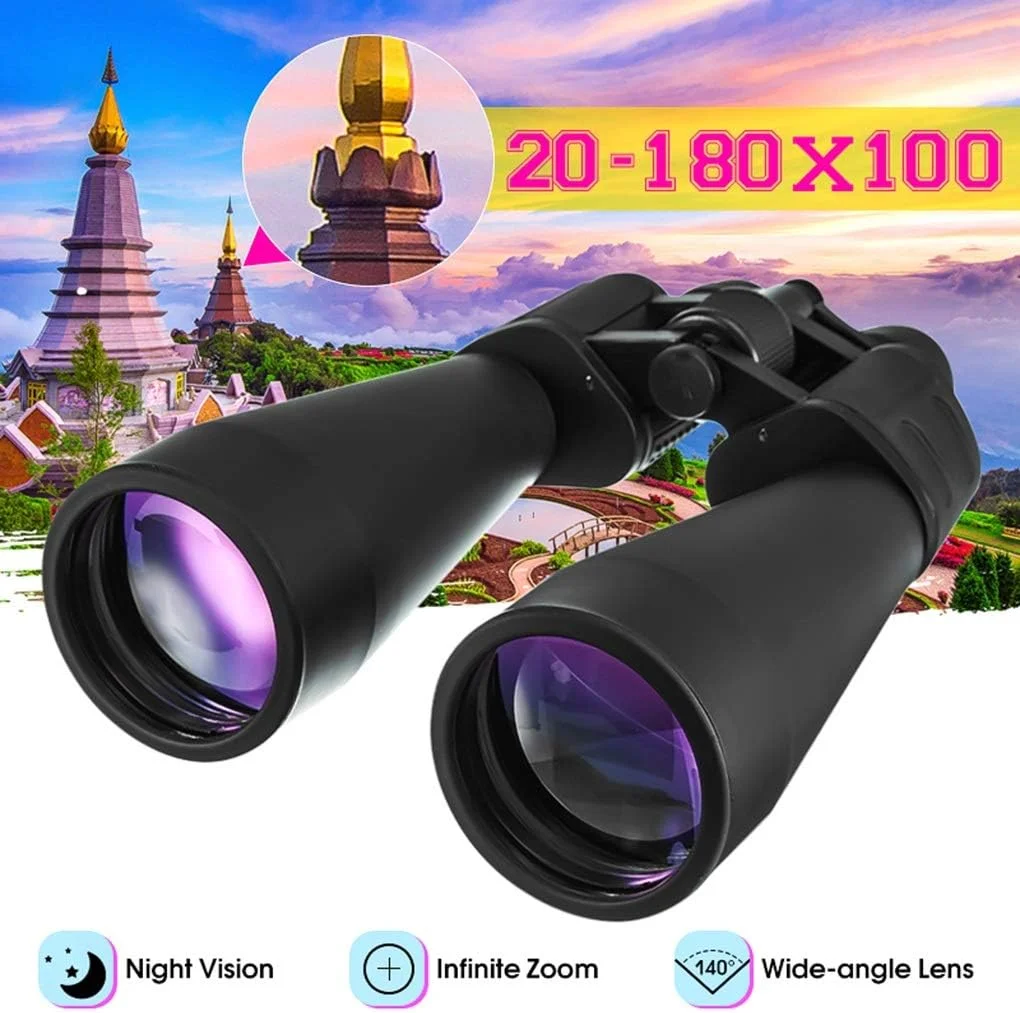 دوربین دوچشمی سبک 180x100 با قابلیت زوم برای تماشا، کمپینگ و پیاده روی ضدآب مدل ADALIA