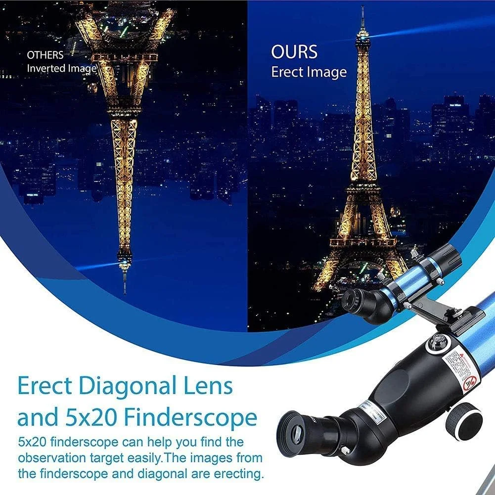 تلسکوپ نجومی پایه بلند حرفه ای دید در شب با وضوح بالا مناسب برای افراد مبتدی و حرفه ای مدل P13I دو برابر راحتی