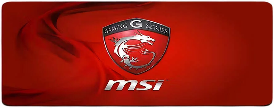 پد ماوس گیمینگ جنریک MSI، پایه لاستیکی ضد لغزش، طراحی زیبا برای کامپیوتر و کیبورد، هدیه ای عالی برای گیمرها و استفاده اداری، سایزهای بزرگ موجود است، زیرانداز بادوام میز، سایز 30x80 سانتی متر، قرمز