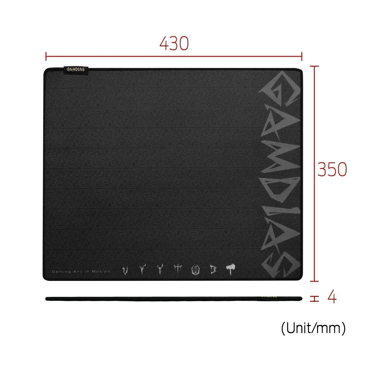 پد ماوس بزرگ گیمینگ Gamdias NYX Control، ابعاد 430 x 350 x 4 میلیمتر، سازگار با حسگرهای لیزری و اپتیکال | GMM1510 پد ماوس بزرگ گیمینگ Gamdias NYX Control، ابعاد 430 x 350 x 4 میلیمتر، سازگار با حسگرهای لیزری و اپتیکال | GMM1510