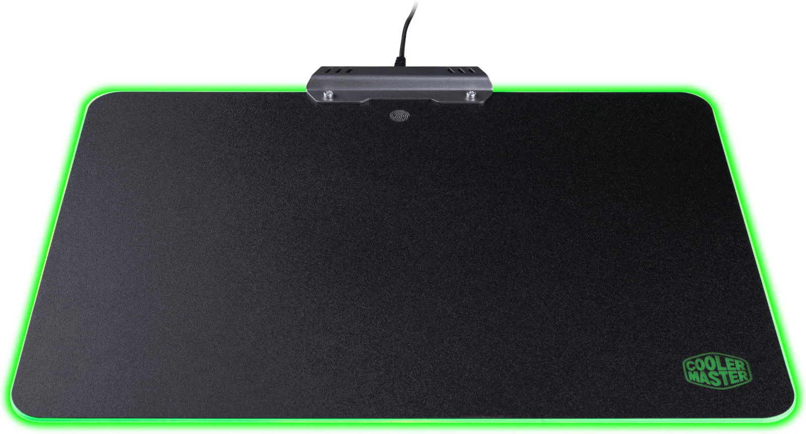 ماوس پد گیمینگ سخت RGB کولر مستر، دقت نورپردازی شده، ابعاد 350mm x 264mm x 2mm، براکت آلومینیومی، کابل بافته شده، مشکی | MPA-MP720