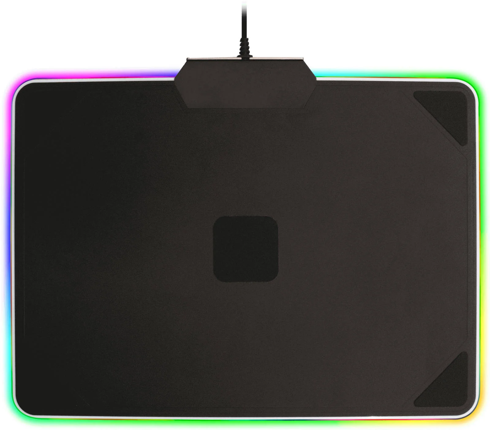 ماوس پد گیمینگ سخت RGB کولر مستر، دقت نورپردازی شده، ابعاد 350mm x 264mm x 2mm، براکت آلومینیومی، کابل بافته شده، مشکی | MPA-MP720