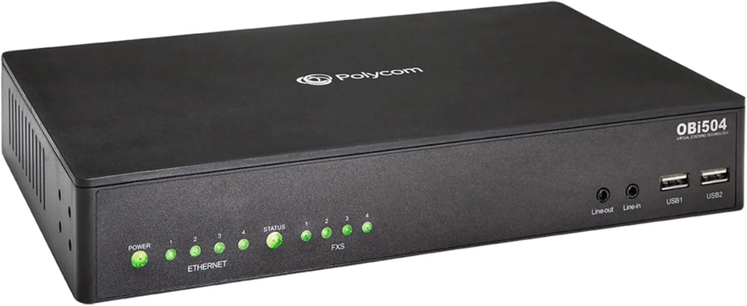 آداپتور صوتی پلی‌کام OBI 504 با 4 پورت FXS ATA