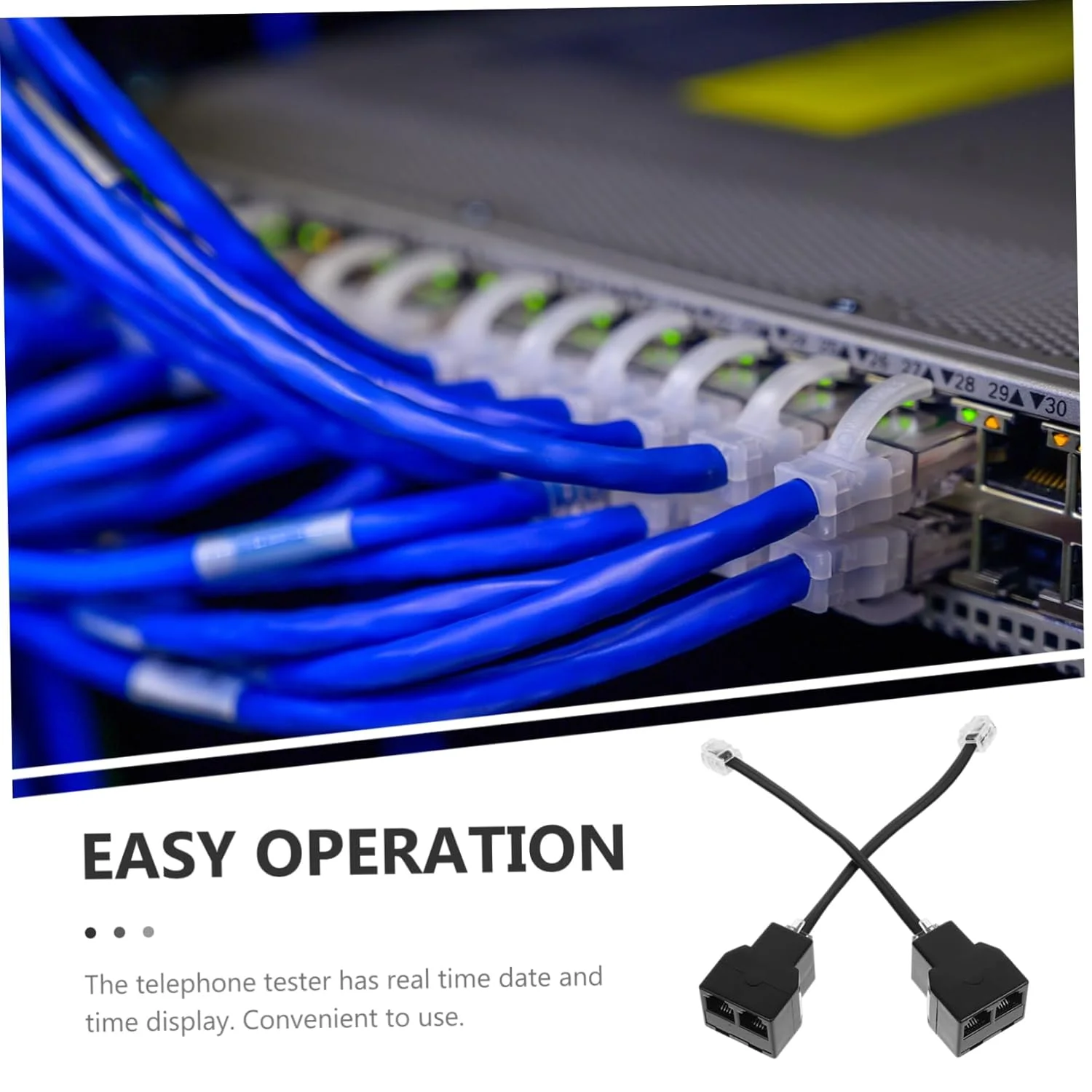 Homoyoyo 2 عدد آداپتور تلفن برای کابل کامپیوتر، آداپتور خط جداشدنی خط تلفن