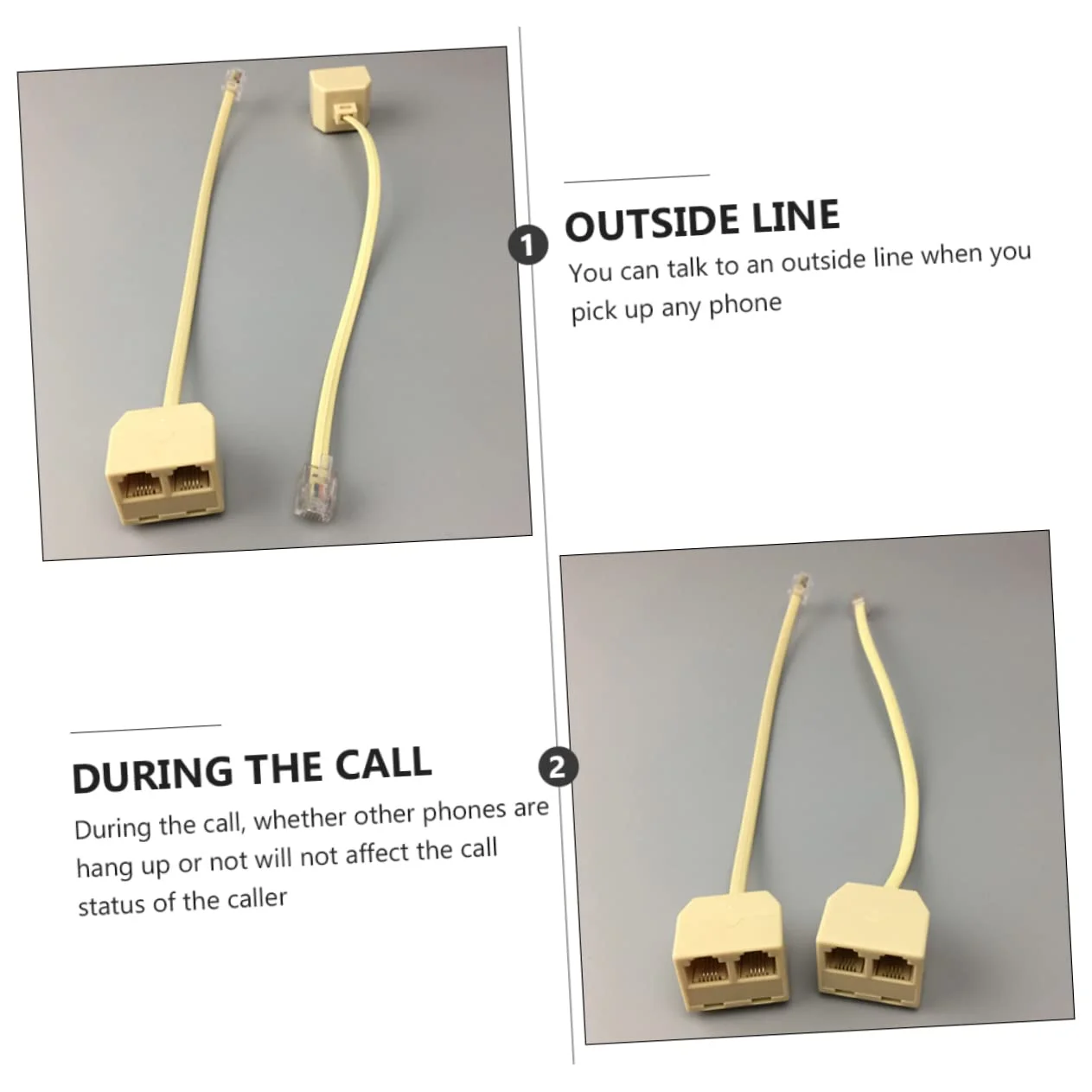 آداپتور تقسیم کننده سوکت تلفن ثابت ARTIBETTER، 5 عددی، برای سیم تلفن و پریز دیواری آداپتور تقسیم کننده سوکت تلفن ثابت ARTIBETTER، 5 عددی، برای سیم تلفن و پریز دیواری