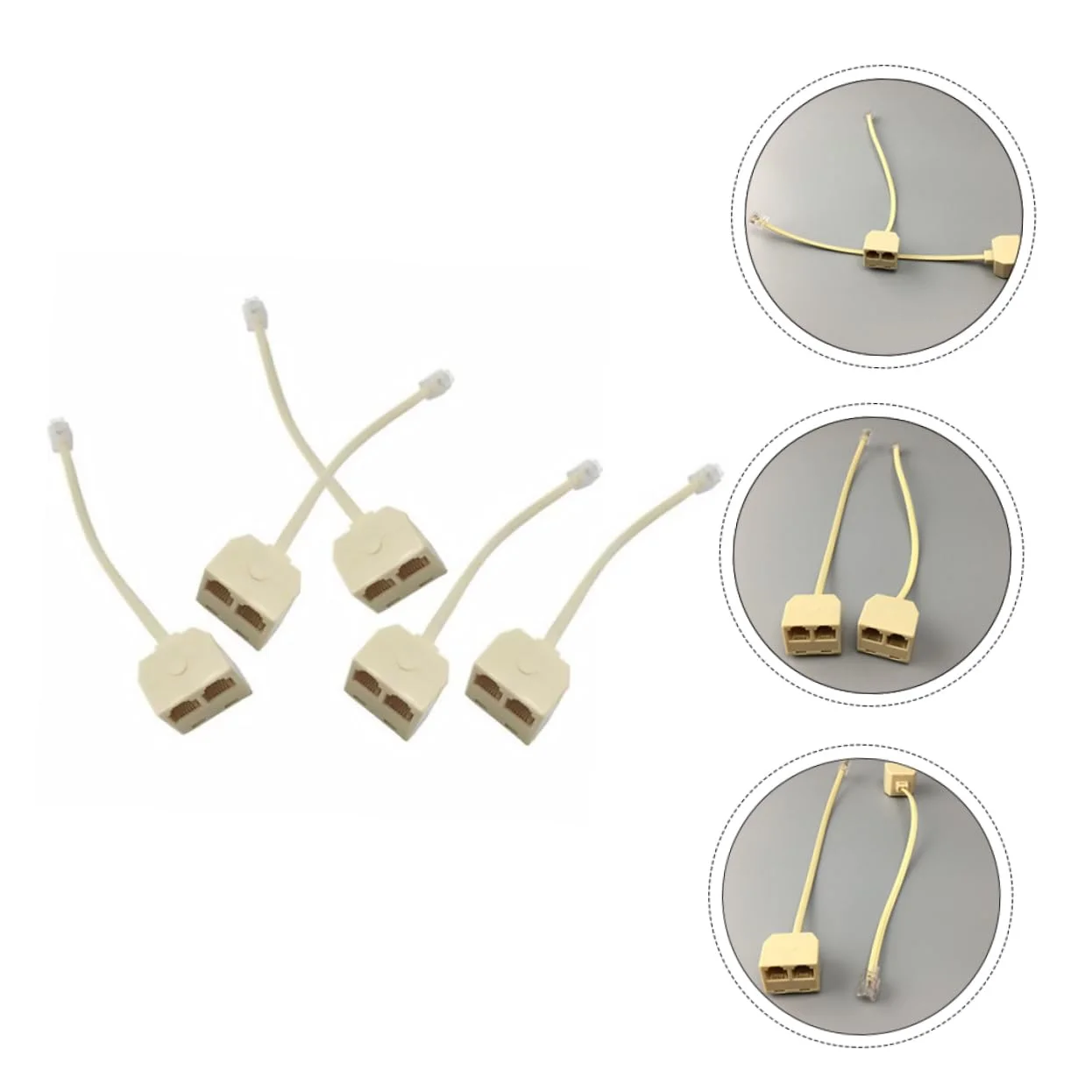 آداپتور تقسیم کننده سوکت تلفن ثابت ARTIBETTER، 5 عددی، برای سیم تلفن و پریز دیواری آداپتور تقسیم کننده سوکت تلفن ثابت ARTIBETTER، 5 عددی، برای سیم تلفن و پریز دیواری